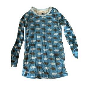 Kickee Pants Blue Pig Pajama size 3t